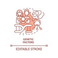 Genetic factors red concept icon