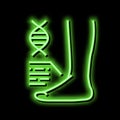 genetic flat feet disease neon glow icon illustration Royalty Free Stock Photo