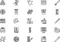 Genetic icons collection is a vector illustration with editable stroke. Royalty Free Stock Photo