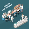 Genetic Laboratory Isometric Illustration