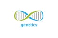 Genetic logo design template Royalty Free Stock Photo