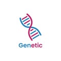 genetic DNA logo template Royalty Free Stock Photo