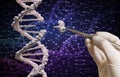 Genetic manipulation and DNA modification concept Royalty Free Stock Photo