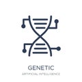 Genetic modification icon. Trendy flat vector Genetic modificati Royalty Free Stock Photo