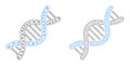Genetic Molecule Icons - Vector Triangular Mesh