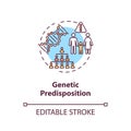 Genetic predisposition concept icon