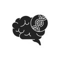 Genetic predisposition dementia glyph black icon. The disease is inherited. Sign for web page, mobile app, button, logo