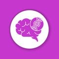 Genetic predisposition dementia glyph color icon.