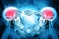 Genetic research and Biotech science Concept Royalty Free Stock Photo