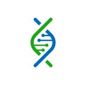 Genetic vector logo concept. DNA isolated logotype template on white background Royalty Free Stock Photo