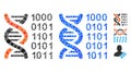 Genetical Code Composition Icon of Circles