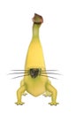 Genetically modified banana with legs and whiskers