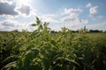 genetically modified crops growing in field farm Royalty Free Stock Photo