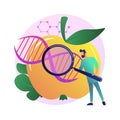 Genetically modified foods abstract concept vector illustration. Royalty Free Stock Photo