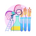 Genetically modified plants abstract concept vector illustration. Royalty Free Stock Photo