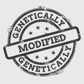 Genetically modified rubber stamp isolated on. Royalty Free Stock Photo