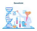 Geneticist concept. Medicine and science technology. Scientist