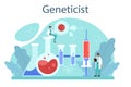 Geneticist concept. Medicine and science technology. Scientist work