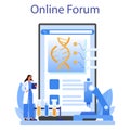 Geneticist online service or platform. Medicine and science technology Royalty Free Stock Photo