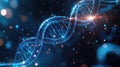 genetics futuristic flying double helix dna Royalty Free Stock Photo