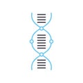 genetics line icon, outline symbol, vector illustration, concept sign