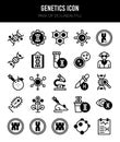 25 Genetics Lineal Fill icons Pack vector illustration