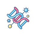 Genetics RGB color icon Royalty Free Stock Photo