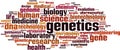 Genetics word cloud Royalty Free Stock Photo