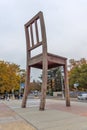 Geneva broken chair in front of the United nation building, Switzerland Royalty Free Stock Photo