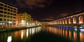 Geneva Cityscape At Night Royalty Free Stock Photo