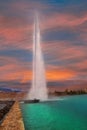 Geneva Geneve lake water Jet D`eau Switzerland Royalty Free Stock Photo