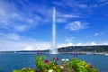 Geneva Geneve lake water Jet D`eau Switzerland Royalty Free Stock Photo