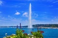 Geneva Geneve lake water Jet D`eau Switzerland Royalty Free Stock Photo