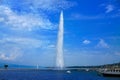 Geneva Geneve lake water Jet D`eau Switzerland Royalty Free Stock Photo