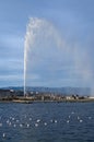 Geneva Jet d`Eau fountain Royalty Free Stock Photo