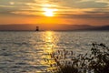 Geneva lake sunset in Switzerland Royalty Free Stock Photo