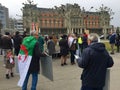 In Geneva, protest against Bouteflika`s candidacy for election in Algeria, in front of the High Commissioner for Human Rights Royalty Free Stock Photo