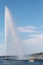 Jet d`Eau in Swiss Geneva Lake, Geneva