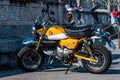 Geneva, Switzerland - April 14, 2019: A mini-motorcycle parked on the promenade Royalty Free Stock Photo