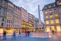 GENEVA, SWITZERLAND - February 6, 2018: Old town Geneva city at night in Switzerland. It is the second-most populous city in