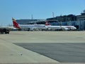 Iberia Aircraft on the runway of Geneva Airport, Switzerland