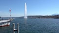 GENEVA, SWITZERLAND - JULY 06, 2017: Geneva, Geneva Lake and Geneva waterfountain, Jet d`eau.