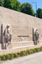 Geneva, Switzerland - July 19, 2019: The Reformation Wall, monument to the Protestant Reformation of the Church. Depicting Royalty Free Stock Photo