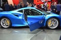 Geneva, Switzerland - March 04, 2019: Ferrari F8 Tributo - Geneva International Motor Show 2019