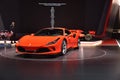 Geneva, Switzerland - March 04, 2019: Ferrari F8 Tributo - Geneva International Motor Show 2019