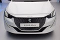 Geneva, Switzerland - March 05, 2019: Peugeot e-208 Allure - Geneva International Motor Show 2019