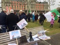 In Geneva, protest against Bouteflika`s candidacy for election in Algeria, in front of the High Commissioner for Human Rights Royalty Free Stock Photo