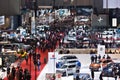 GENEVA, SWITZERLAND - March 6th, 2018: View to exhibition halls of Palexpo during 88th Geneva International Motor Show