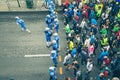 GENEVA, SWITZERLAND - NOVEMBER 30,2019:They are waiting to start running in the area, with many people interested in running on