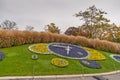 GENEVA, SWITZERLAND - OCTOBER 30, 2015: Amazing morning view of flower clock in City of Geneva Royalty Free Stock Photo